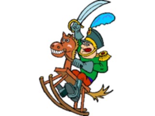 Sticker Custom Preview Image #088955 Military Cartoons Soldieron Rocking Horse
