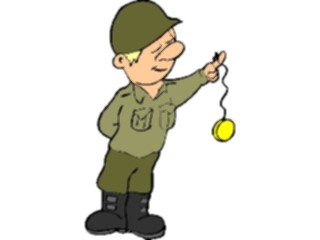 Sticker Custom Preview Image #088961 Military Cartoons Soldier Playingwith Toy