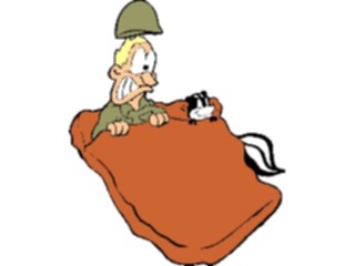 Sticker Custom Preview Image #088972 Military Cartoons Soldier Skunk2