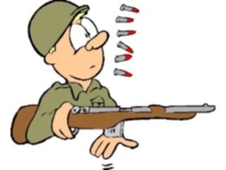 Sticker Custom Preview Image #088992 Military Cartoons Soldierwith Rifle