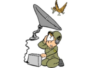 Sticker Custom Preview Image #088993 Military Cartoons Soldierwith Satellite Dish