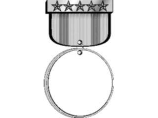 Sticker Custom Preview Image #089135 Military General Medal Five Star