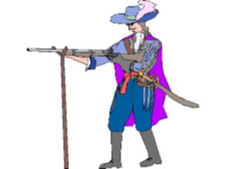 Sticker Custom Preview Image #089516 Military Historical Musketeer