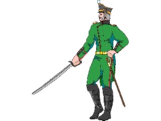Sticker Custom Preview Image #089531 Military Historical Officerwith Sword