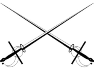 Sticker Custom Preview Image #089724 Military Historical Swords Crossed2