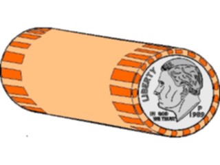 Sticker Custom Preview Image #090333 Money Coins Currency Coin Roll