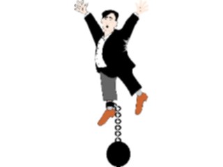 Sticker Custom Preview Image #090803 Motivational Manwith Ball Chain