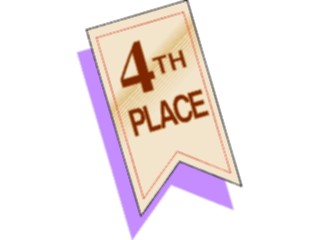 Sticker Custom Preview Image #090925 Motivational Ribbon4th Place