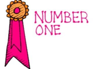 Sticker Custom Preview Image #090934 Motivational Ribbon Number One