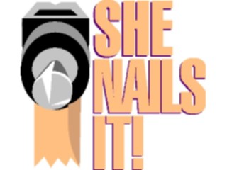 Sticker Custom Preview Image #090947 Motivational She Nailsit