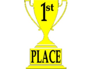 Sticker Custom Preview Image #090995 Motivational Trophy First Place