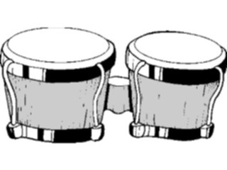 Sticker Custom Preview Image #091192 Music Instruments Bongos1