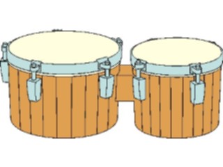 Sticker Custom Preview Image #091195 Music Instruments Bongos4