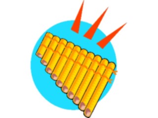 Sticker Custom Preview Image #091312 Music Instruments Flute Pan