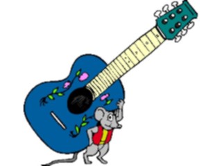 Sticker Custom Preview Image #091393 Music Instruments Guitar Mouse