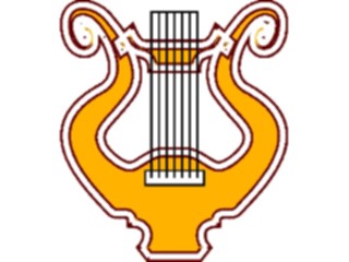 Sticker Custom Preview Image #091403 Music Instruments Harp01