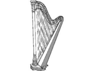 Sticker Custom Preview Image #091404 Music Instruments Harp02