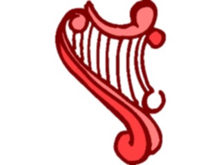 Sticker Custom Preview Image #091409 Music Instruments Harp07