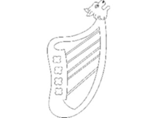 Sticker Custom Preview Image #091412 Music Instruments Harp10