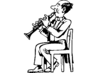 Sticker Custom Preview Image #091573 Music Instruments Playing Clarinet1