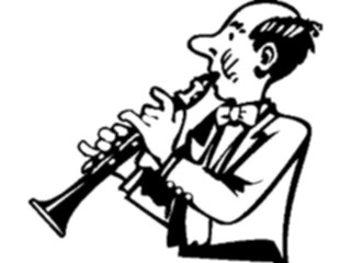 Sticker Custom Preview Image #091574 Music Instruments Playing Clarinet2