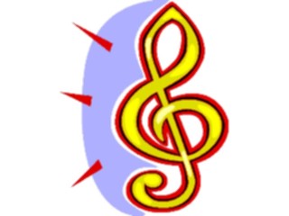 Sticker Custom Preview Image #091851 Music Musical Elements Treble Clef12