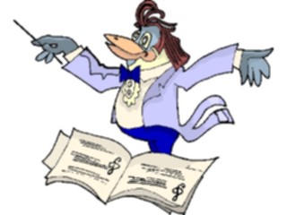 Sticker Custom Preview Image #091958 Music Musicians Conductor Bird