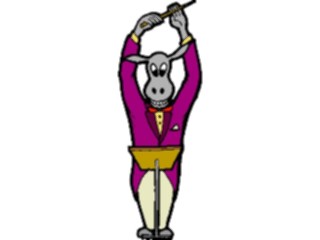 Sticker Custom Preview Image #091961 Music Musicians Conductor Donkey