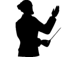 Sticker Custom Preview Image #091965 Music Musicians Conductor Silhouette