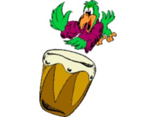 Sticker Custom Preview Image #091970 Music Musicians Conga Player Parrot2