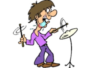 Sticker Custom Preview Image #091972 Music Musicians Cymbal Player2