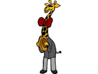 Sticker Custom Preview Image #091975 Music Musicians Cymbal Player Giraffe