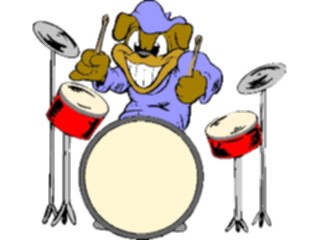 Sticker Custom Preview Image #092016 Music Musicians Drummer Bear2
