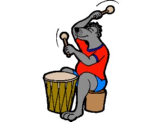 Sticker Custom Preview Image #092017 Music Musicians Drummer Bear3