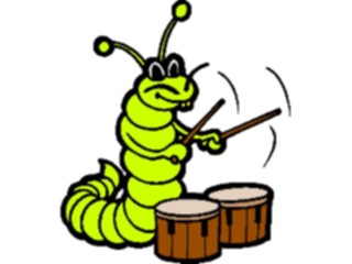 Sticker Custom Preview Image #092018 Music Musicians Drummer Caterpillar