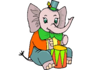 Sticker Custom Preview Image #092022 Music Musicians Drummer Elephant
