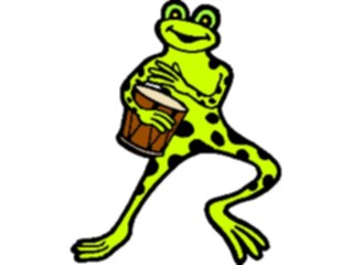 Sticker Custom Preview Image #092024 Music Musicians Drummer Frog