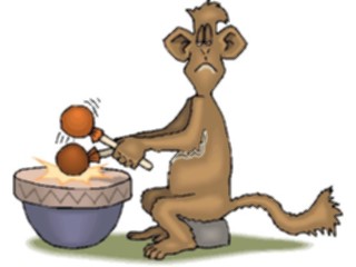 Sticker Custom Preview Image #092026 Music Musicians Drummer Monkey