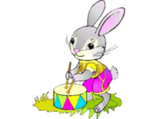 Sticker Custom Preview Image #092030 Music Musicians Drummer Rabbit1