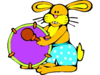 Sticker Custom Preview Image #092032 Music Musicians Drummer Rabbit3