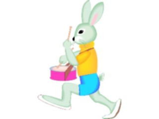Sticker Custom Preview Image #092033 Music Musicians Drummer Rabbit4