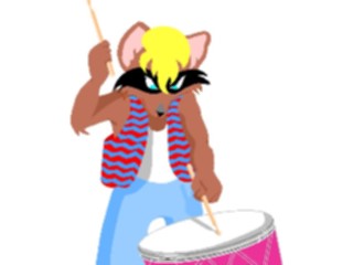 Sticker Custom Preview Image #092034 Music Musicians Drummer Raccoon
