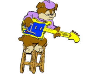 Sticker Custom Preview Image #092153 Music Musicians Guitarist Bear1