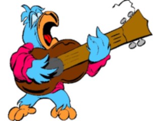 Sticker Custom Preview Image #092171 Music Musicians Guitarist Parrot