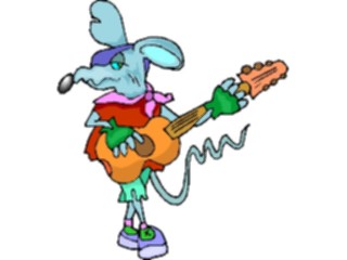 Sticker Custom Preview Image #092174 Music Musicians Guitarist Rat