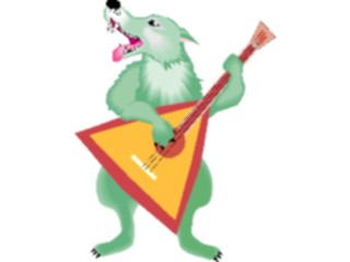 Sticker Custom Preview Image #092177 Music Musicians Guitarist Wolf