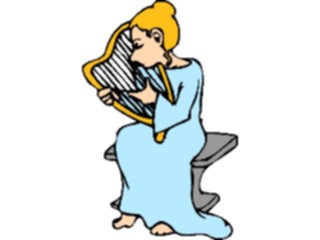 Sticker Custom Preview Image #092180 Music Musicians Harpist1