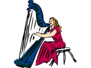Sticker Custom Preview Image #092182 Music Musicians Harpist3