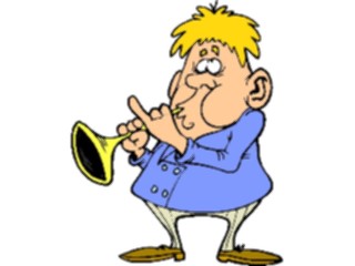 Sticker Custom Preview Image #092199 Music Musicians Horn Player3
