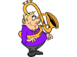 Sticker Custom Preview Image #092200 Music Musicians Horn Player4